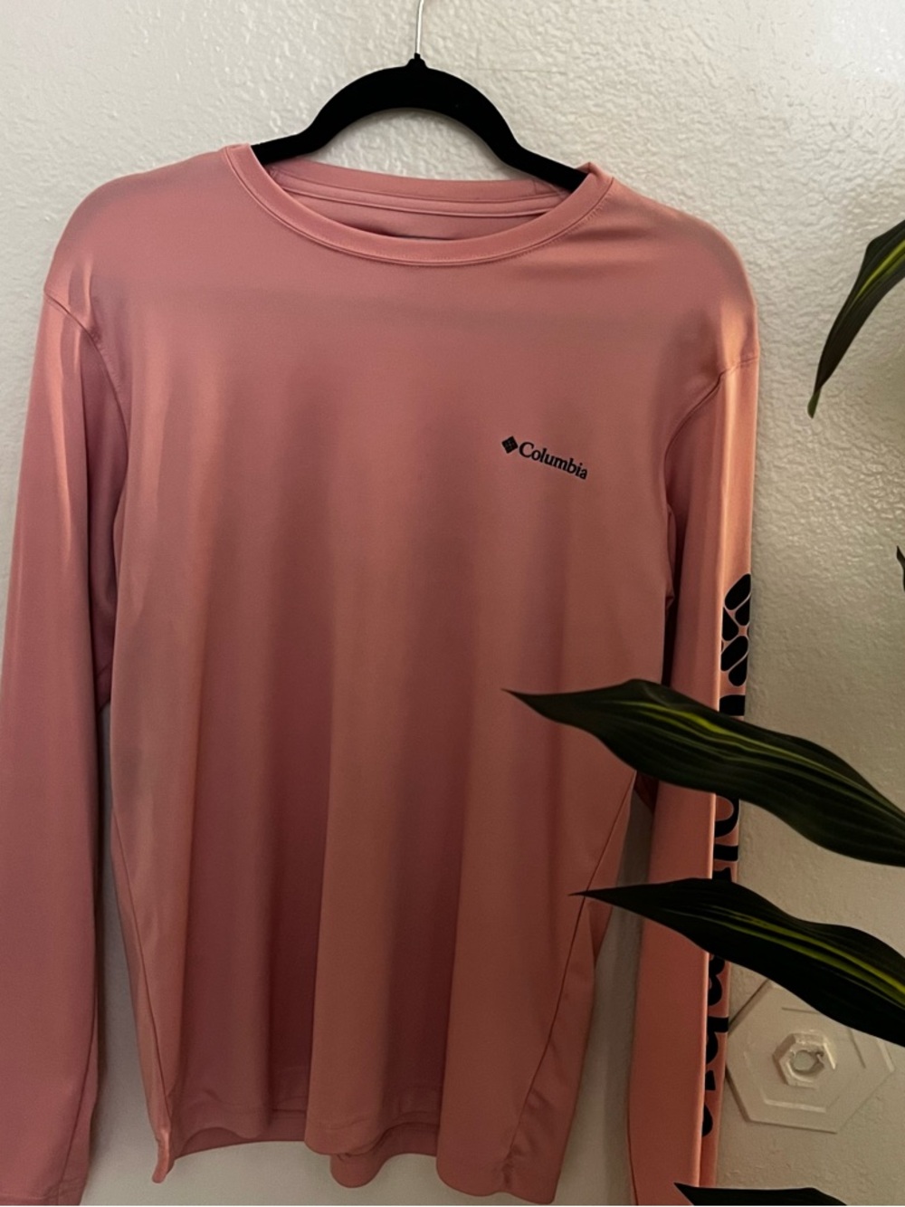 Columbia Pink Long Sleeve Logo Tee